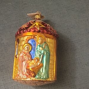 Christopher Radko Handcrafted Nativity Scene Ornament -